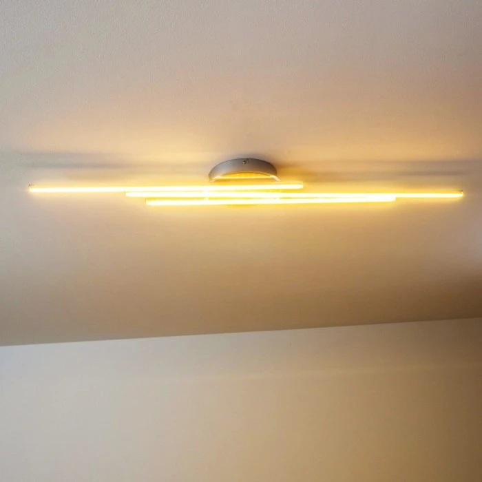 Hofstein Emo Deckenleuchte LED Stahl gebürstet, 3-flammig 17 Hofstein Emo Deckenleuchte LED Stahl gebürstet, 3-flammig – Bild 17