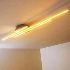 Hofstein Emo Deckenleuchte LED Stahl gebürstet, 3-flammig 21 Hofstein Emo Deckenleuchte LED Stahl gebürstet, 3-flammig -Bürolampen Verkäufe emo deckenleuchte h3009222 3