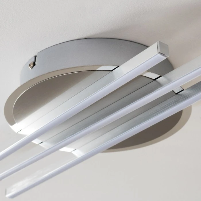 Hofstein Emo Deckenleuchte LED Stahl gebürstet, 3-flammig 7 Hofstein Emo Deckenleuchte LED Stahl gebürstet, 3-flammig – Bild 7