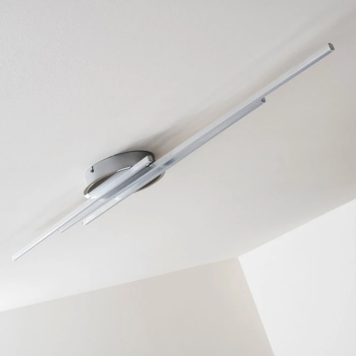 Hofstein Emo Deckenleuchte LED Stahl gebürstet, 3-flammig 8 Hofstein Emo Deckenleuchte LED Stahl gebürstet, 3-flammig – Bild 8