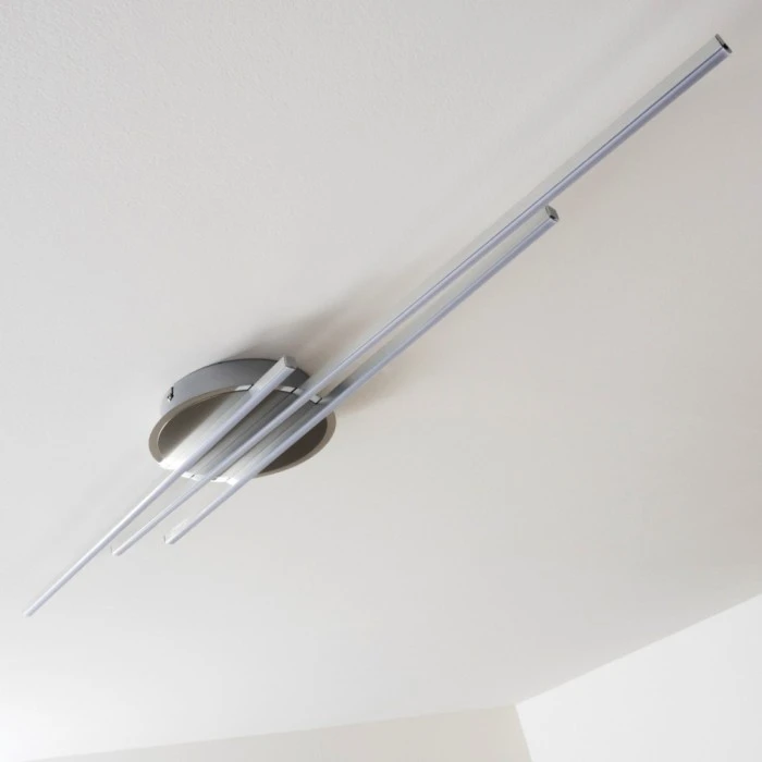 Hofstein Emo Deckenleuchte LED Stahl gebürstet, 3-flammig 9 Hofstein Emo Deckenleuchte LED Stahl gebürstet, 3-flammig – Bild 9