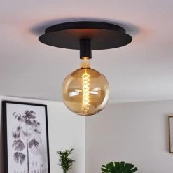 Hofstein Esbjerg Deckenleuchte Schwarz, 1-flammig -Bürolampen Verkäufe esbjerg deckenleuchte h3368435 2