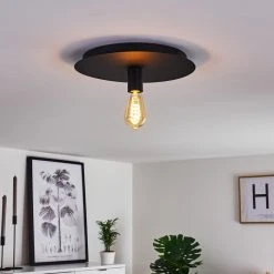 Hofstein Esbjerg Deckenleuchte Schwarz, 1-flammig -Bürolampen Verkäufe esbjerg deckenleuchte h3368435 4