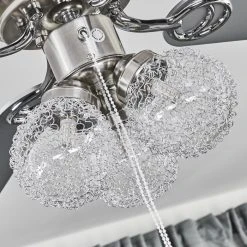 Hofstein Estepona Deckenventilator LED Chrom, Braun, Weiß, 3-flammig -Bürolampen Verkäufe estepona deckenventilator h3369975 18