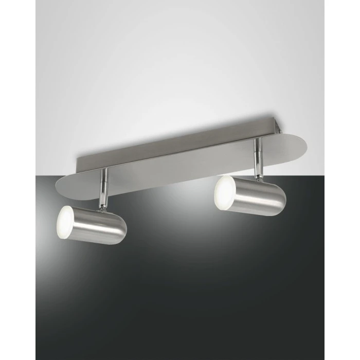 Fabas Luce Spotty Deckenleuchte LED Nickel-Matt, 2-flammig 1 Fabas Luce Spotty Deckenleuchte LED Nickel-Matt, 2-flammig