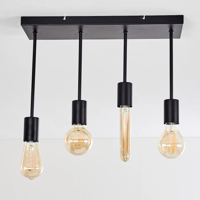 Hofstein Fabius Deckenleuchte Schwarz, 1-flammig 7 Hofstein Fabius Deckenleuchte Schwarz, 1-flammig – Bild 7