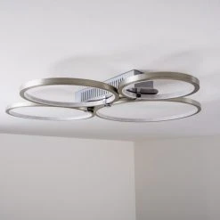 Hofstein Fallo Deckenleuchte LED Chrom, 1-flammig -Bürolampen Verkäufe fallo deckenleuchte h167466 18