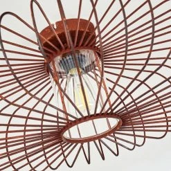 Hofstein Farhus Deckenleuchte Rostfarben, 1-flammig -Bürolampen Verkäufe farhus deckenleuchte h3355879 13