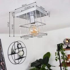 Hofstein Fevaag Deckenleuchte Silber, 1-flammig -Bürolampen Verkäufe fevaag deckenleuchte h3441398 3