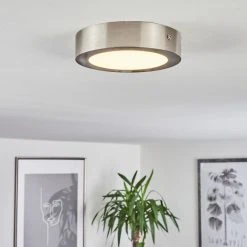 Hofstein Finsrud Deckenleuchte LED Nickel-Matt, 1-flammig -Bürolampen Verkäufe finsrud deckenleuchte h3427392 8