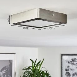 Hofstein Finsrud Deckenleuchte LED Nickel-Matt, 1-flammig 14 Hofstein Finsrud Deckenleuchte LED Nickel-Matt, 1-flammig -Bürolampen Verkäufe finsrud deckenleuchte h3427408 3