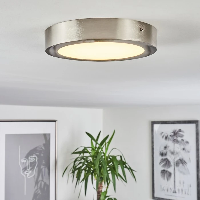 Hofstein Finsrud Deckenleuchte LED Nickel-Matt, 1-flammig 1 Hofstein Finsrud Deckenleuchte LED Nickel-Matt, 1-flammig