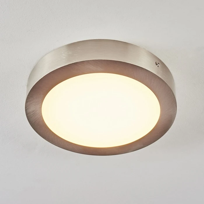 Hofstein Finsrud Deckenleuchte LED Nickel-Matt, 1-flammig 10 Hofstein Finsrud Deckenleuchte LED Nickel-Matt, 1-flammig – Bild 10