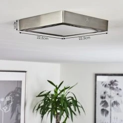 Hofstein Finsrud Deckenleuchte LED Nickel-Matt, 1-flammig -Bürolampen Verkäufe finsrud deckenleuchte h3427446 3