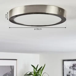 Hofstein Finsrud Deckenleuchte LED Nickel-Matt, 1-flammig 14 Hofstein Finsrud Deckenleuchte LED Nickel-Matt, 1-flammig -Bürolampen Verkäufe finsrud deckenleuchte h3427477 3