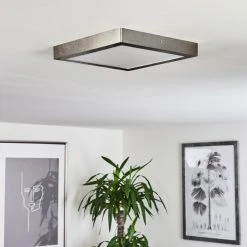 Hofstein Finsrud Deckenleuchte LED Nickel-Matt, 1-flammig -Bürolampen Verkäufe finsrud deckenleuchte h3427484 10