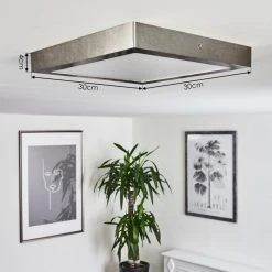 Hofstein Finsrud Deckenleuchte LED Nickel-Matt, 1-flammig -Bürolampen Verkäufe finsrud deckenleuchte h3427484 3