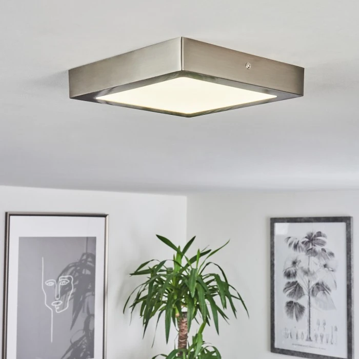 Hofstein Finsrud Deckenleuchte LED Nickel-Matt, 1-flammig 1 Hofstein Finsrud Deckenleuchte LED Nickel-Matt, 1-flammig