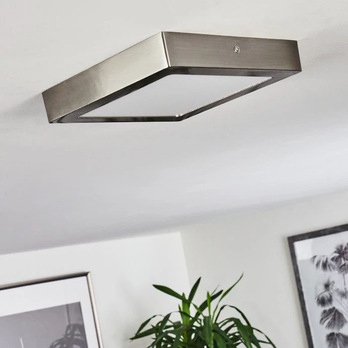 Hofstein Finsrud Deckenleuchte LED Nickel-Matt, 1-flammig 2 Hofstein Finsrud Deckenleuchte LED Nickel-Matt, 1-flammig – Bild 2