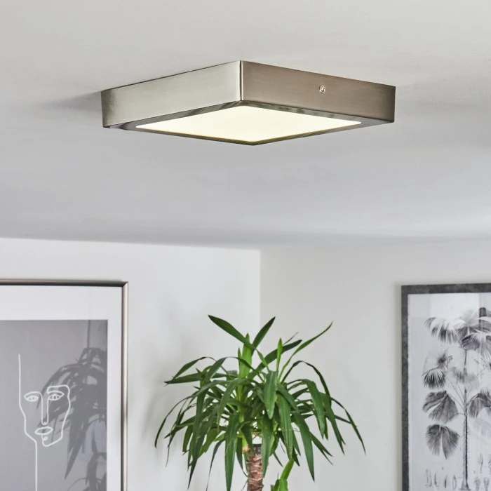 Hofstein Finsrud Deckenleuchte LED Nickel-Matt, 1-flammig 7 Hofstein Finsrud Deckenleuchte LED Nickel-Matt, 1-flammig – Bild 7