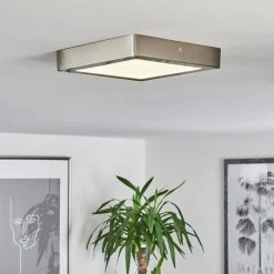 Hofstein Finsrud Deckenleuchte LED Nickel-Matt, 1-flammig -Bürolampen Verkäufe finsrud deckenleuchte h3436622 8