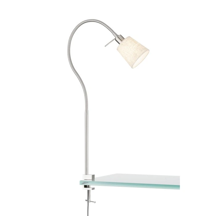 Honsel Leuchten Fischer & Honsel Jam Klemmleuchte Nickel-Matt, 1-flammig 2 Honsel Leuchten Fischer & Honsel Jam Klemmleuchte Nickel-Matt, 1-flammig – Bild 2