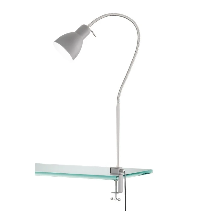 Honsel Leuchten Fischer & Honsel Lolland Klemmleuchte Grau, 1-flammig 2 Honsel Leuchten Fischer & Honsel Lolland Klemmleuchte Grau, 1-flammig – Bild 2