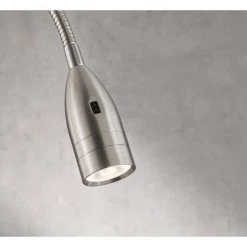 Honsel Leuchten Fischer & Honsel Sten Klemmleuchte LED Nickel-Matt, 1-flammig, Bewegungsmelder -Bürolampen Verkäufe fischer honsel sten klemmleuchte 50375 2