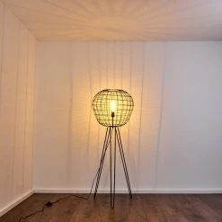 Hofstein Flambeau Stehleuchte Schwarz, 1-flammig -Bürolampen Verkäufe flambeau stehleuchte h3352991 12