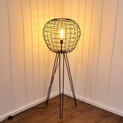 Hofstein Flambeau Stehleuchte Schwarz, 1-flammig -Bürolampen Verkäufe flambeau stehleuchte h3352991 13