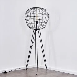 Hofstein Flambeau Stehleuchte Schwarz, 1-flammig -Bürolampen Verkäufe flambeau stehleuchte h3352991 16