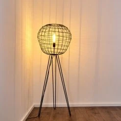 Hofstein Flambeau Stehleuchte Schwarz, 1-flammig -Bürolampen Verkäufe flambeau stehleuchte h3352991 8