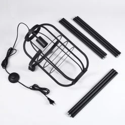 Hofstein Flambeau Stehleuchte Schwarz, 1-flammig -Bürolampen Verkäufe flambeau stehleuchte h3353158 4