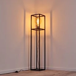 Hofstein Flambeau Stehleuchte Schwarz, 1-flammig -Bürolampen Verkäufe flambeau stehleuchte h3361993 4