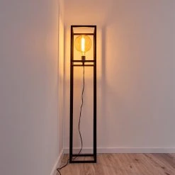 Hofstein Flambeau Stehleuchte Schwarz, 1-flammig -Bürolampen Verkäufe flambeau stehleuchte h3361993 7