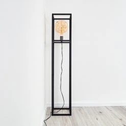 Hofstein Flambeau Stehleuchte Schwarz, 1-flammig -Bürolampen Verkäufe flambeau stehleuchte h3361993 8