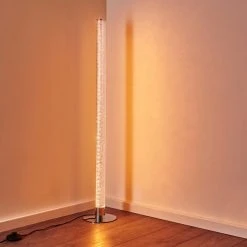 Hofstein Flaut Stehleuchte LED Chrom, 1-flammig, Fernbedienung, Farbwechsler -Bürolampen Verkäufe flaut stehleuchte h3270721 do1 22