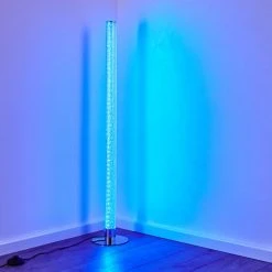 Hofstein Flaut Stehleuchte LED Chrom, 1-flammig, Fernbedienung, Farbwechsler -Bürolampen Verkäufe flaut stehleuchte h3270721 do1 6