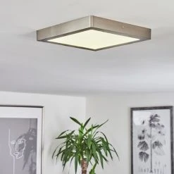 Hofstein Fnsrud Deckenleuchte LED Nickel-Matt, 1-flammig