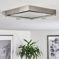 Hofstein Fnsrud Deckenleuchte LED Nickel-Matt, 1-flammig -Bürolampen Verkäufe fnsrud deckenleuchte h3436646 3