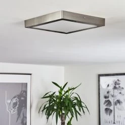 Hofstein Fnsrud Deckenleuchte LED Nickel-Matt, 1-flammig -Bürolampen Verkäufe fnsrud deckenleuchte h3436646 9