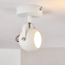 Hofstein Gadmen Deckenleuchte Chrom, Weiß, 1-flammig -Bürolampen Verkäufe gadmen deckenleuchte h3351918 11