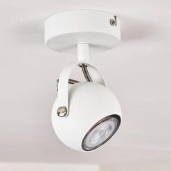 Hofstein Gadmen Deckenleuchte Chrom, Weiß, 1-flammig -Bürolampen Verkäufe gadmen deckenleuchte h3351918 13