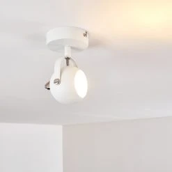 Hofstein Gadmen Deckenleuchte Chrom, Weiß, 1-flammig -Bürolampen Verkäufe gadmen deckenleuchte h3351918 14