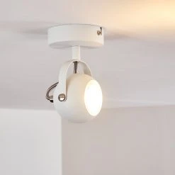 Hofstein Gadmen Deckenleuchte Chrom, Weiß, 1-flammig -Bürolampen Verkäufe gadmen deckenleuchte h3351918 3