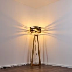 Hofstein Gauley Stehleuchte Schwarz, Braun, 1-flammig -Bürolampen Verkäufe gauley stehleuchte h3352649 10