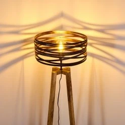 Hofstein Gauley Stehleuchte Schwarz, Braun, 1-flammig -Bürolampen Verkäufe gauley stehleuchte h3352649 12