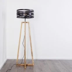 Hofstein Gauley Stehleuchte Schwarz, Braun, 1-flammig -Bürolampen Verkäufe gauley stehleuchte h3352649 13