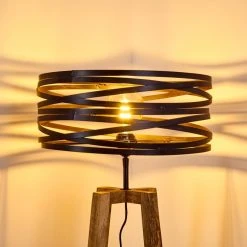 Hofstein Gauley Stehleuchte Schwarz, Braun, 1-flammig -Bürolampen Verkäufe gauley stehleuchte h3352649 14