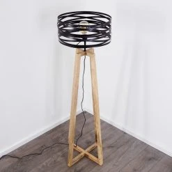 Hofstein Gauley Stehleuchte Schwarz, Braun, 1-flammig -Bürolampen Verkäufe gauley stehleuchte h3352649 15